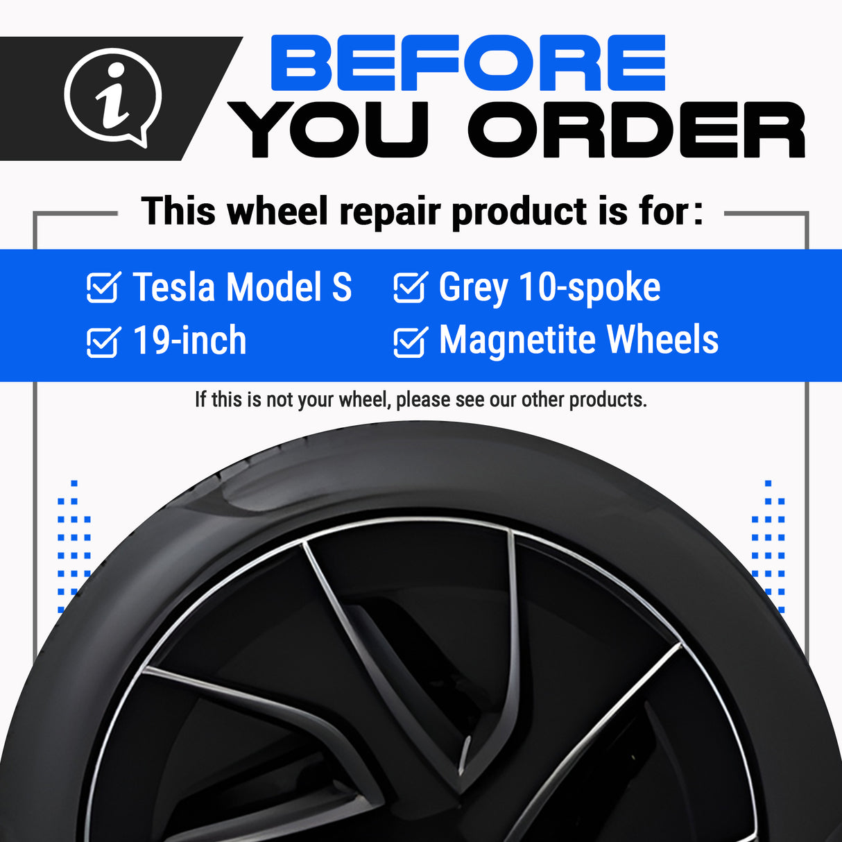 Tesla Wheel Touch-Up Paint for Model S 19-inch Grey Magnetite Rims - Color-matched Paint for DIY Curb Rash Repair
