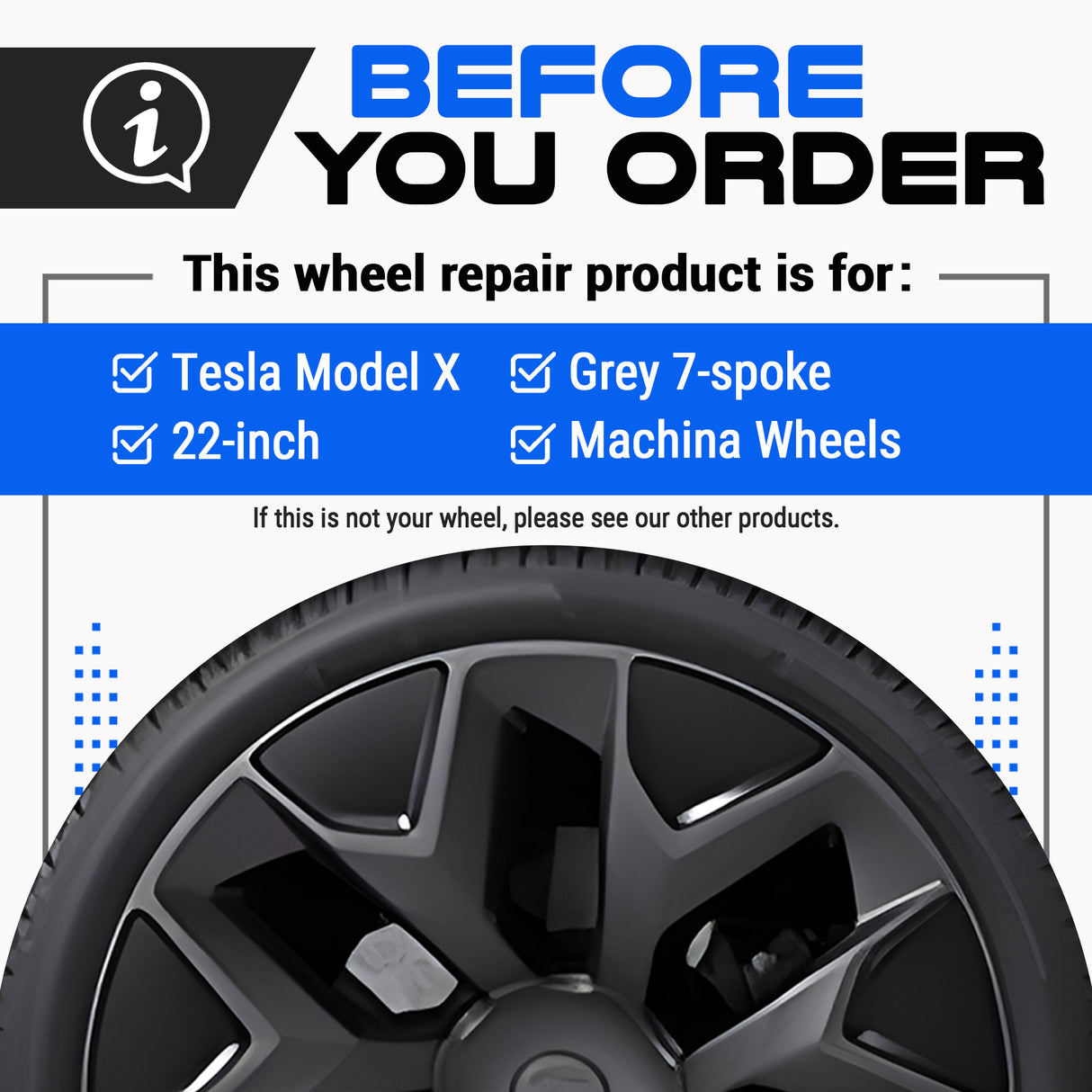 Tesla Wheel Touch-Up Paint for Model X 22-inch Grey Machina Rims - Color-matched Paint for DIY Curb Rash Repair