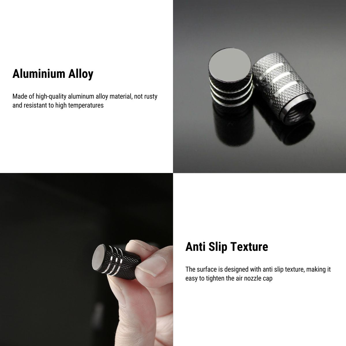 Valve Stem Caps 4-Pack for Tesla Model 3/Y/S/X