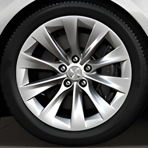Tesla Wheel Curb Rash Repair Kit for Model S 19-inch Silver Slipstream Rims With Touch-Up Paint