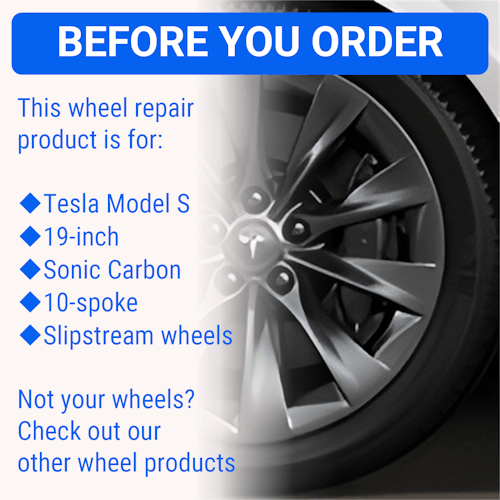 Tesla Wheel Touch-Up Paint for Model S 19-inch Sonic Carbon Slipstream Rim Curb Rash Repair
