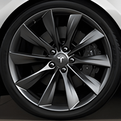 Tesla Wheel Curb Rash Repair Kit for Model S 21-inch Grey Turbine Rims with Color-matched Touch-Up Paint