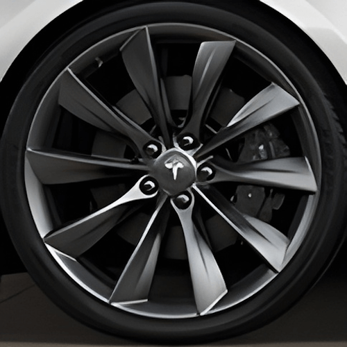 Tesla Wheel Touch-Up Paint for Model S 21-inch Grey Turbine Rim Curb Rash Repair