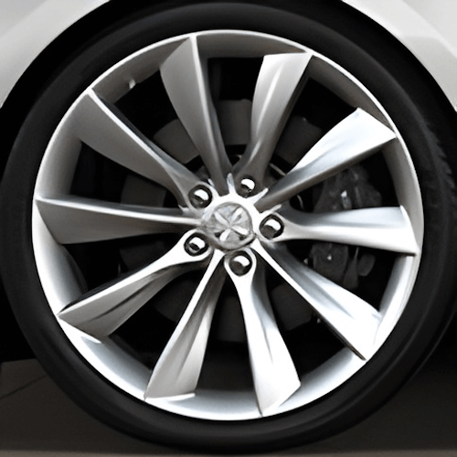 Tesla Wheel Curb Rash Repair Kit for Model S 21-inch Silver Turbine Rims With Touch-Up Paint