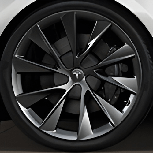 Tesla Wheel Touch-Up Paint for Model S 21-inch Sonic Carbon Twin Turbine Rim Curb Rash Repair
