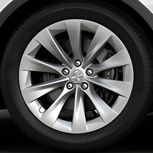 Tesla Wheel Touch-Up Paint for Model X 20-inch Silver Slipstream Rim Curb Rash Repair