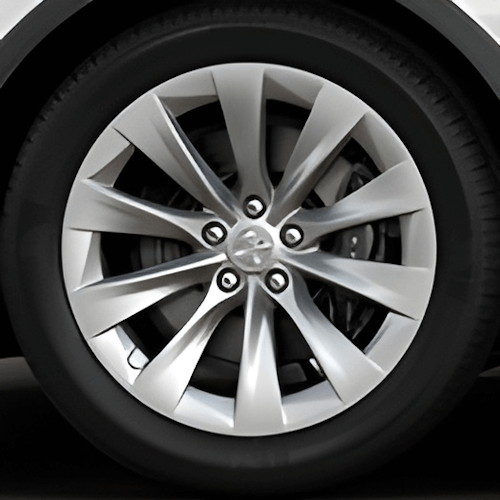 Tesla Wheel Touch-Up Paint for Model X 20-inch Silver Slipstream Rims - Color-matched Paint for DIY Curb Rash Repair