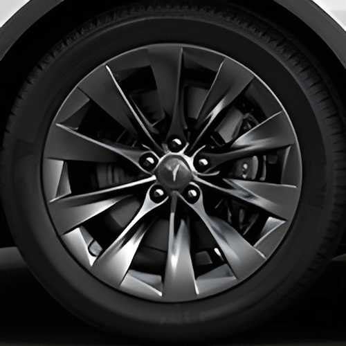 Tesla Wheel Touch-Up Paint for Model X 20-inch Sonic Carbon Slipstream Rims - Color-matched Paint for DIY Curb Rash Repair