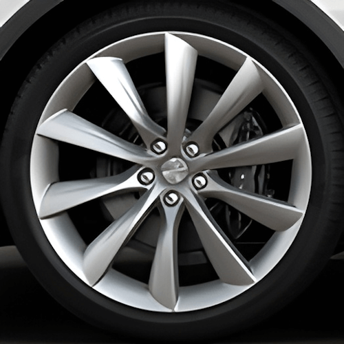 Tesla Wheel Curb Rash Repair Kit for Model X 22-inch Silver Turbine Rims With Touch-Up Paint