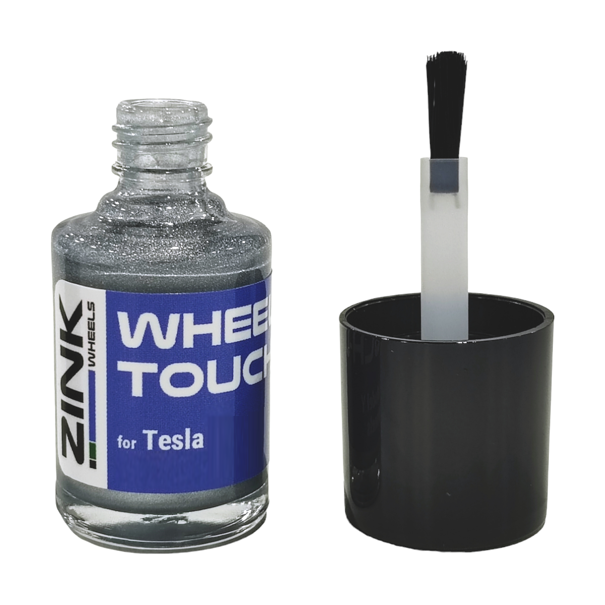 Tesla Wheel Touch-Up Paint for Model S 21-inch Silver Turbine Rims - Color-matched Paint for DIY Curb Rash Repair