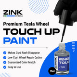 Tesla Wheel Touch-Up Paint for Model 3 19-inch Silver Stiletto Sport Rims - Color-matched Paint for DIY Curb Rash Repair