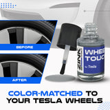 Tesla Wheel Touch-Up Paint for Model Y 19-inch Silver Gemini Rims - Color-matched Paint for DIY Curb Rash Repair