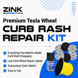 Tesla Wheel Curb Rash Repair Kit for Model 3 19-inch Silver Stiletto Sport Rims with Color-matched Touch-Up Paint