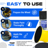 Tesla Wheel Curb Rash Repair Kit for Model 3 19-inch Silver Stiletto Sport Rims with Color-matched Touch-Up Paint