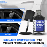 Tesla Wheel Touch-Up Paint for Model S 21-inch Grey Turbine Rims - Color-matched Paint for DIY Curb Rash Repair