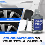 Tesla Wheel Curb Rash Repair Kit for Model X 19-inch Silver Cyclone Rims with Color-matched Touch-Up Paint
