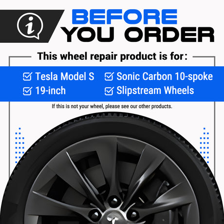 Tesla Wheel Touch-Up Paint for Model S 19-inch Sonic Carbon Slipstream Rims - Color-matched Paint for DIY Curb Rash Repair