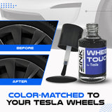 Tesla Wheel Touch-Up Paint for Model S 19-inch Sonic Carbon Slipstream Rims - Color-matched Paint for DIY Curb Rash Repair