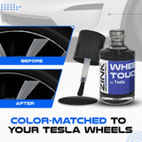 Tesla Wheel Curb Rash Repair Kit for Model S 21-inch Black Arachnid Rims with Color-matched Touch-Up Paint