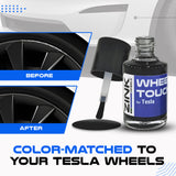 Tesla Wheel Touch-Up Paint for Model S 21-inch Sonic Carbon Twin Turbine Rims - Color-matched Paint for DIY Curb Rash Repair