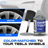 Tesla Wheel Touch-Up Paint for Model S 19-inch Silver Slipstream Rims - Color-matched Paint for DIY Curb Rash Repair