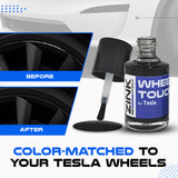 Tesla Wheel Touch-Up Paint for Model X 22-inch Onyx Black Turbine Rims - Color-matched Paint for DIY Curb Rash Repair