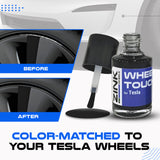 Tesla Wheel Touch-Up Paint for Model S 19-inch Grey Tempest Aero Rims - Color-matched Paint for DIY Curb Rash Repair