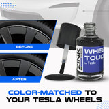 Tesla Wheel Touch-Up Paint for Model X 22-inch Grey Turbine Rims - Color-matched Paint for DIY Curb Rash Repair