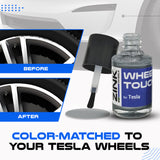 Tesla Wheel Curb Rash Repair Kit for Model S 19-inch Silver Base Rims with Color-matched Touch-Up Paint