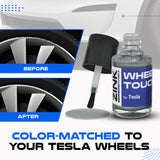 Tesla Wheel Touch-Up Paint for Model S 19-inch Silver Cyclone Rims - Color-matched Paint for DIY Curb Rash Repair