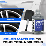 Tesla Wheel Touch-Up Paint for Model S 19-inch Silver Base Rims - Color-matched Paint for DIY Curb Rash Repair