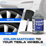 Tesla Wheel Touch-Up Paint for Model X 22-inch Silver Turbine Rims - Color-matched Paint for DIY Curb Rash Repair