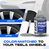 Tesla Wheel Curb Rash Repair Kit for Model 3 19-inch Silver Nova Rims with Color-matched Touch-Up Paint