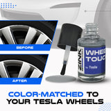 Tesla Wheel Curb Rash Repair Kit for Model X 20-inch Silver Helix Rims with Color-matched Touch-Up Paint