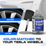 Tesla Wheel Touch-Up Paint for Model S 21-inch Silver Turbine Rims - Color-matched Paint for DIY Curb Rash Repair