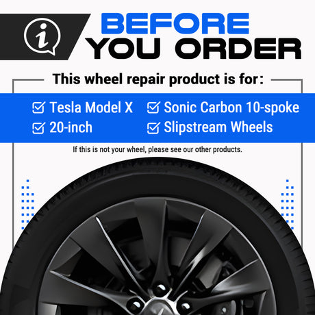 Tesla Wheel Touch-Up Paint for Model X 20-inch Sonic Carbon Slipstream Rims - Color-matched Paint for DIY Curb Rash Repair