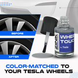 Tesla Wheel Touch-Up Paint for Model X 19-inch Silver Cyclone Rims - Color-matched Paint for DIY Curb Rash Repair