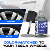 Tesla Wheel Touch-Up Paint for Model X 20-inch Silver Helix Rims - Color-matched Paint for DIY Curb Rash Repair