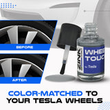 Tesla Wheel Curb Rash Repair Kit for Model S 19-inch Silver Cyclone Rims with Color-matched Touch-Up Paint