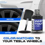 Tesla Wheel Touch-Up Paint for Model X 20-inch Grey Cyberstream Rims - Color-matched Paint for DIY Curb Rash Repair