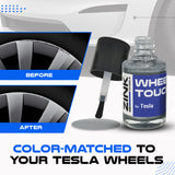Tesla Wheel Touch-Up Paint for Model Y 20-inch Silver Helix 2.0 Rims - Color-matched Paint for DIY Curb Rash Repair
