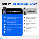 Tesla Wheel Touch-Up Paint for Model S 21-inch Grey Velarium Rims - Color-matched Paint for DIY Curb Rash Repair