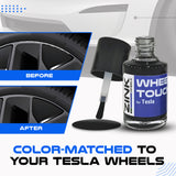 Tesla Wheel Touch-Up Paint for Model X 22-inch Grey Machina Rims - Color-matched Paint for DIY Curb Rash Repair