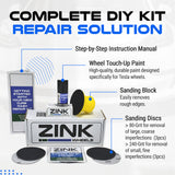 Tesla Wheel Curb Rash Repair Kit for Model Y 20-inch Gunmetal Grey Helix 2.0 Rims with Color-matched Touch-Up Paint