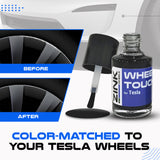 Tesla Wheel Curb Rash Repair Kit for Model Y 20-inch Gunmetal Grey Helix 2.0 Rims with Color-matched Touch-Up Paint