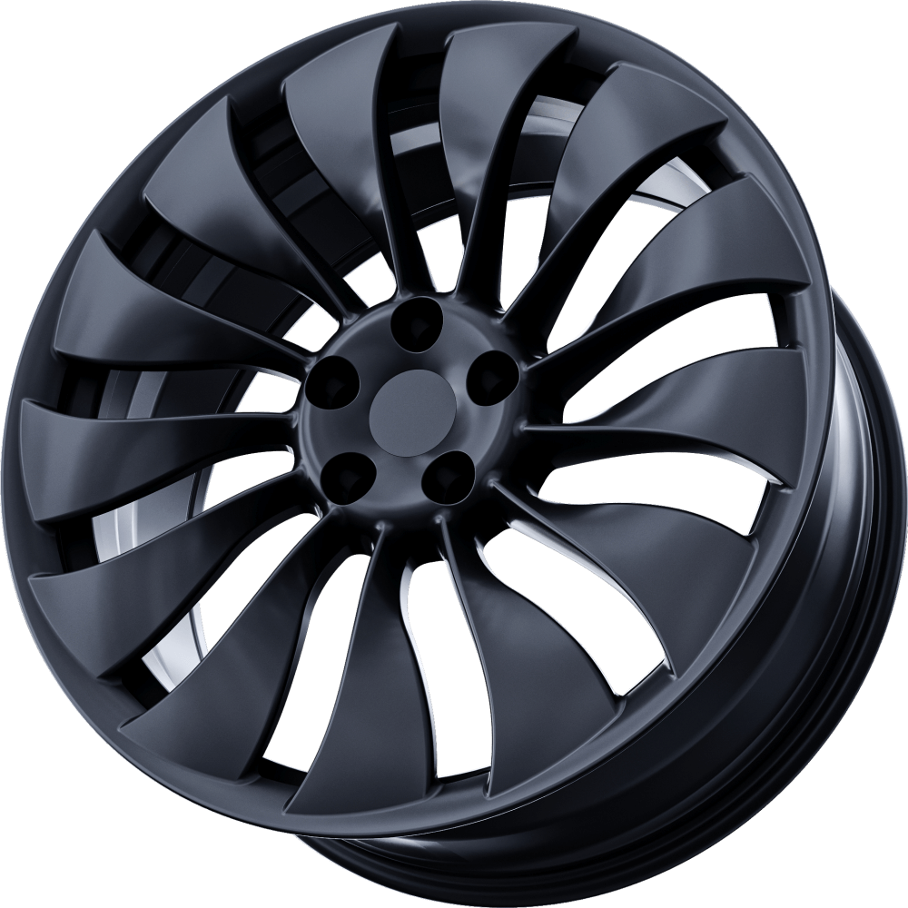 Tesla Model Y Wheels 20in. Enterprise Fully Forged Carbon Black 4pc Set