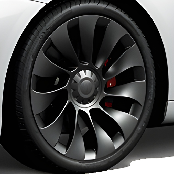 Tesla Wheel Touch-Up Paint for Model 3 20-inch Charcoal Grey Uberturbine Performance Rims - Color-matched Paint for DIY Curb Rash Repair